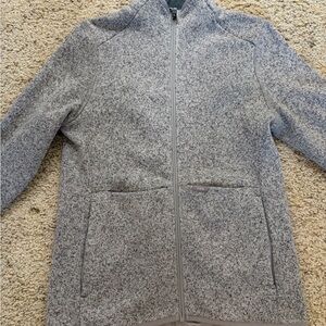 Figs Heather Gray Zip-Up Jacket